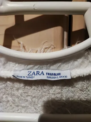 Jersey Corto Peludo Blanco Talla Única