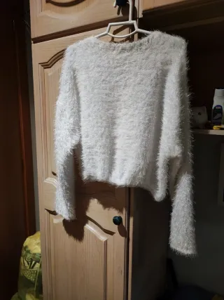 Jersey Corto Peludo Blanco Talla Única