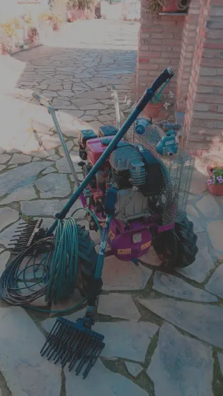 Compresor de aire con mangueras