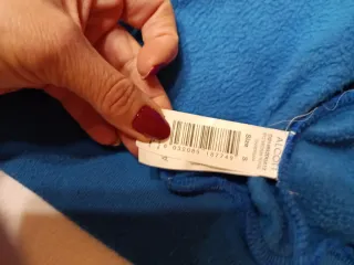 Giubbotto bomber blu e bianco