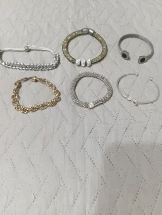 Lote 6 pulseras bisutería