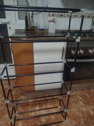 Zapatero/Estantería Modular Negra 5 Niveles