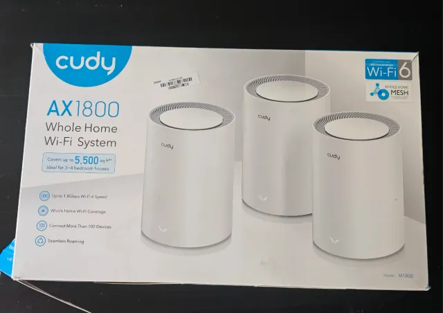 Sistema Wi-Fi 6 Mesh Cudy AX1800 (Pack 3) 