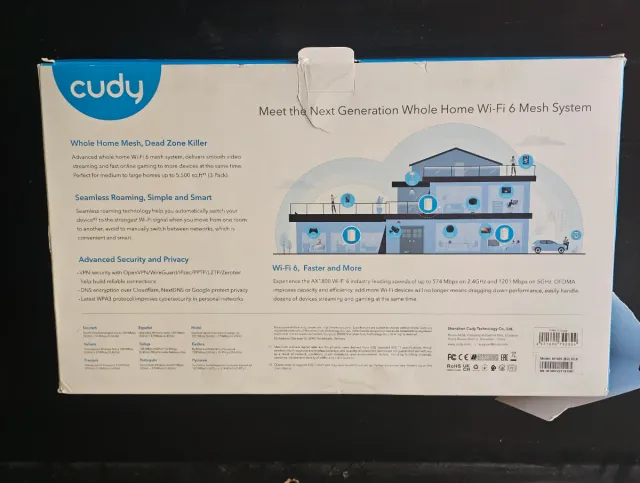 Sistema Wi-Fi 6 Mesh Cudy AX1800 (Pack 3) 