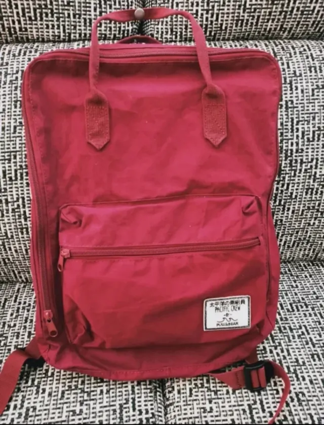 Mochila tela Pull&Bear roja