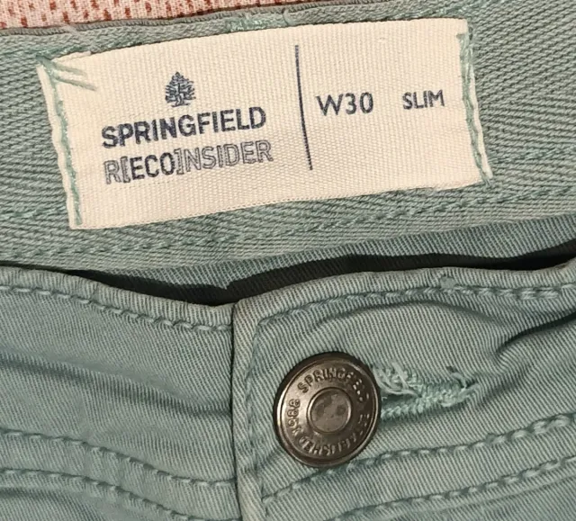 Pantalón mujer Springfield verde azulado