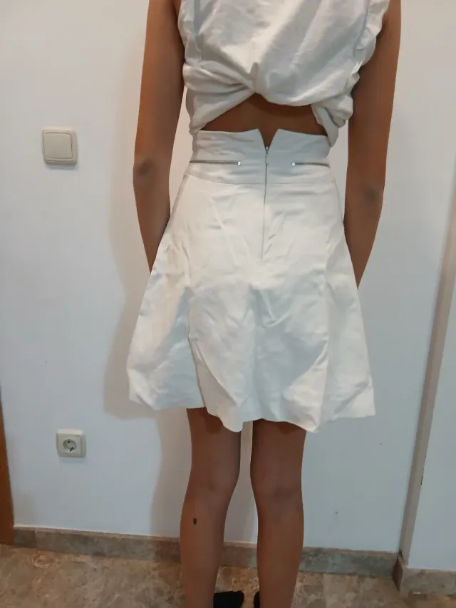 Falda Karen Millen Blanca Talla S