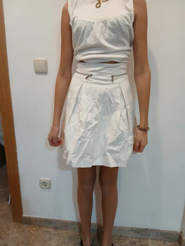 Falda Karen Millen Blanca Talla S