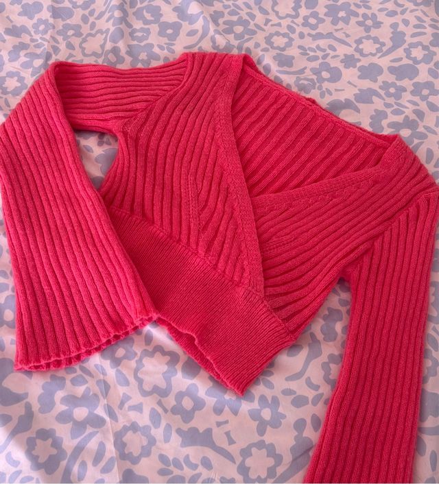 Jersey crop top Shein rosa talla S