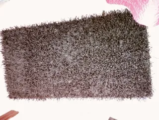 2 Alfombras Negras Pelo Largo