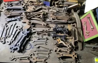 Lote llaves fijas agrícolas industriales antiguas