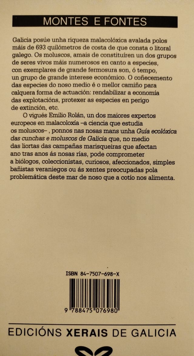 15€ por libro. Guía Montes e Fontes. Xerais