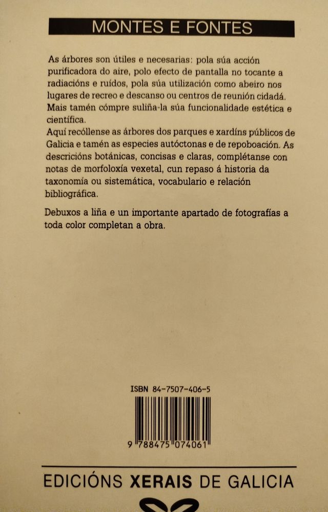 15€ por libro. Guía Montes e Fontes. Xerais