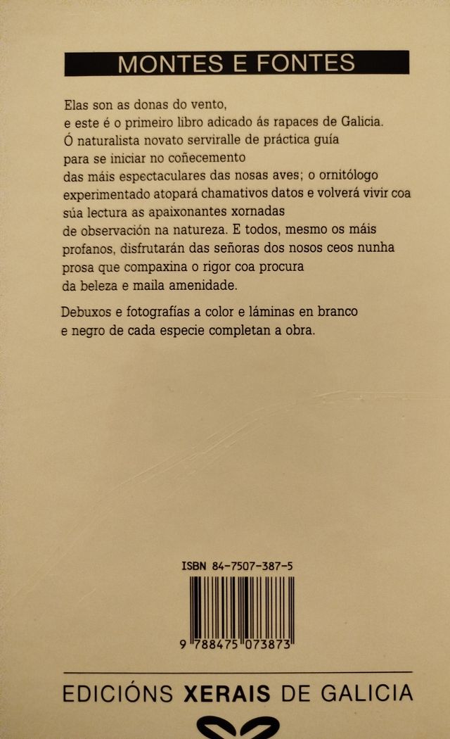 15€ por libro. Guía Montes e Fontes. Xerais