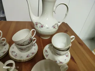 Juego de café porcelana vintage floral
