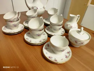 Juego de café porcelana vintage floral