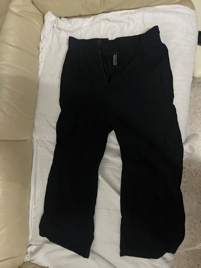 Pantalón Pirata Ancho Negro