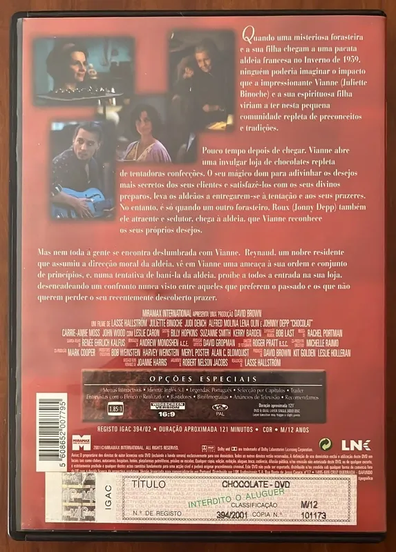 DVD "Chocolate" (Juliette Binoche)