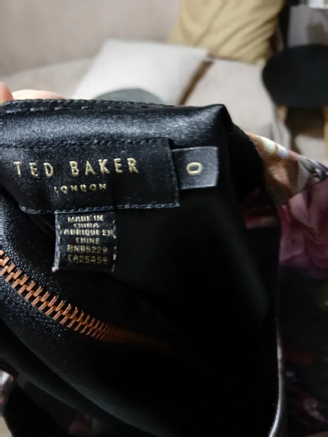 Vestido Ted Baker Negro Multicolor Talla 0