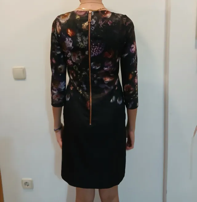 Vestido Ted Baker Negro Multicolor Talla 0