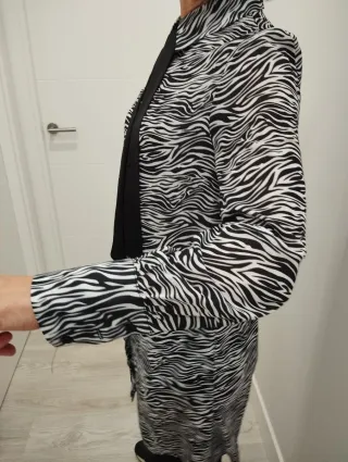 Vestido camisero Kling estampado cebra