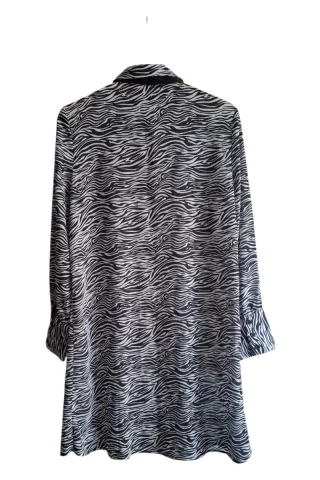 Vestido camisero Kling estampado cebra