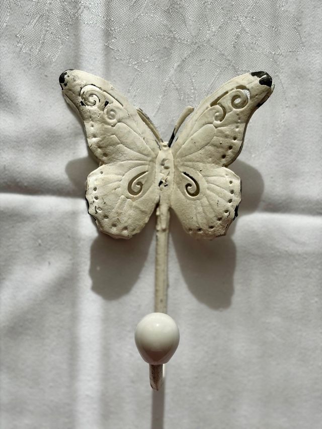 Perchero mariposa pared metal