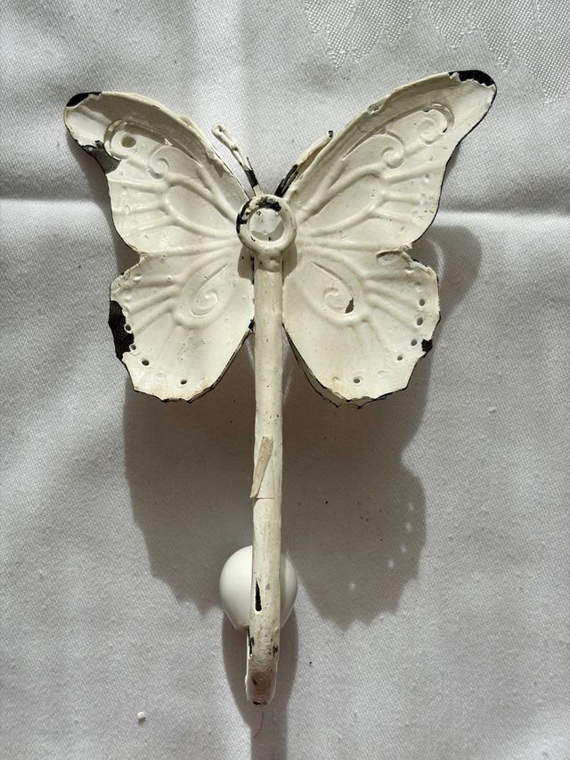 Perchero mariposa pared metal