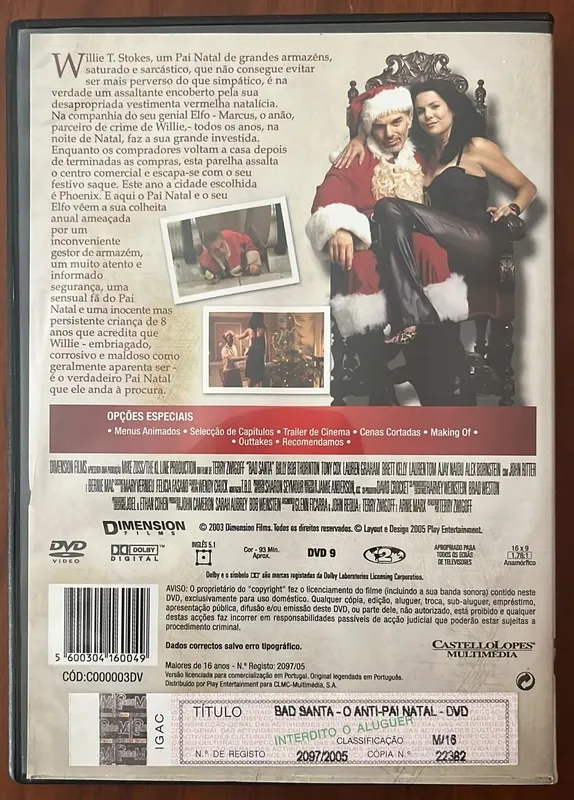 DVD "Bad Santa - O Anti-Pai Natal"