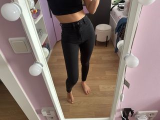 Pantalón pitillo negro Pull&Bear