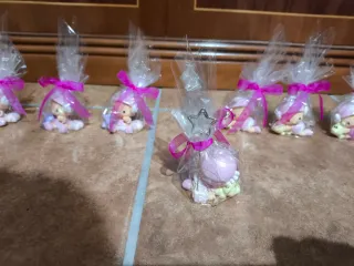 Lote 9 clips portafotos bautizo nuevo