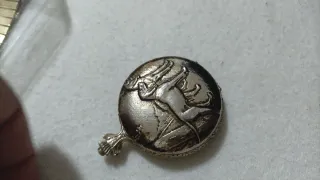 Lote Reloj de bolsillo con diseño de ciervo y dora