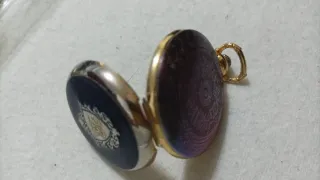 Lote Reloj de bolsillo con diseño de ciervo y dora