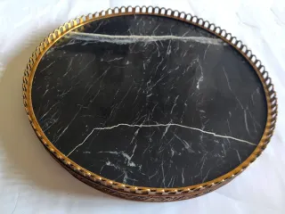 MÁRMOL NEGRO 35cm IDEAL PARA MESITA - LOSA ANTIGUA