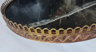 MÁRMOL NEGRO 35cm IDEAL PARA MESITA - LOSA ANTIGUA