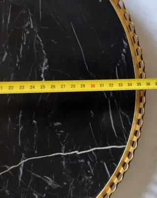 MÁRMOL NEGRO 35cm IDEAL PARA MESITA - LOSA ANTIGUA