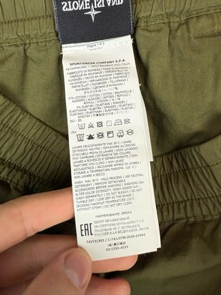 Pantaloni cargo verdi Stone Island