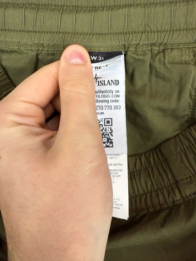 Pantaloni cargo verdi Stone Island