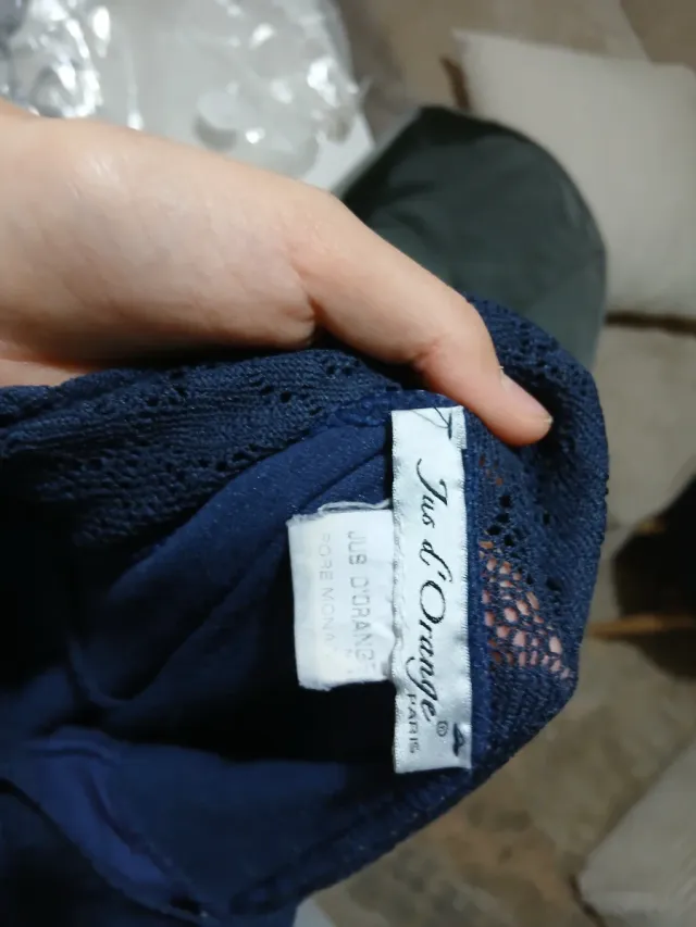 Vestido azul con textura