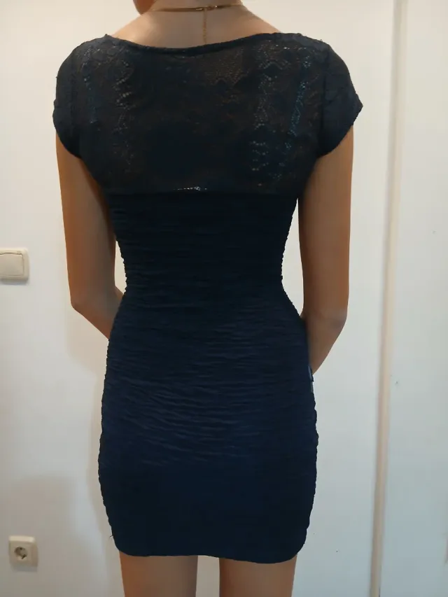 Vestido azul con textura