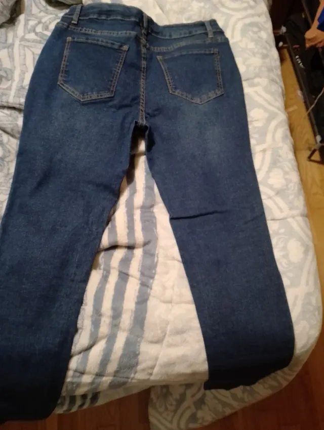 Pantalón Vaquero Pitillo Azul