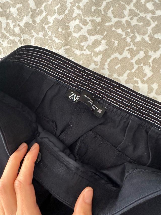 Pantalones vestir Zara azul Talla XS