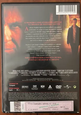 DVD "Dragão Vermelho" - Brett Ratner