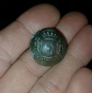 Botón Militar Antiguo Español Infantería