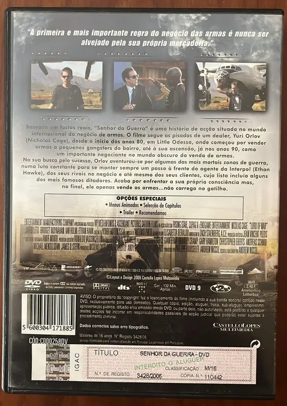 DVD "Senhor da Guerra" - Nicolas Cage