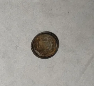 Botón militar antiguo con escudo