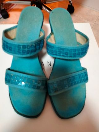 Zapatos de plataforma azul