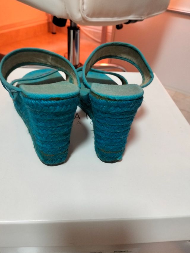 Zapatos de plataforma azul