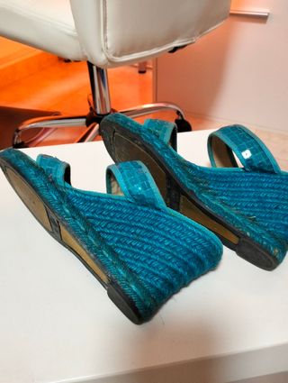 Zapatos de plataforma azul