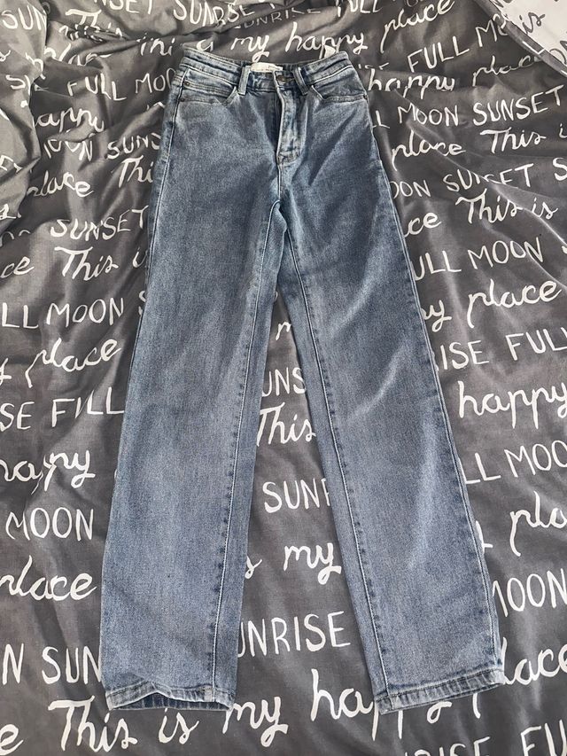 Vaqueros azules de pierna ancha talla 32